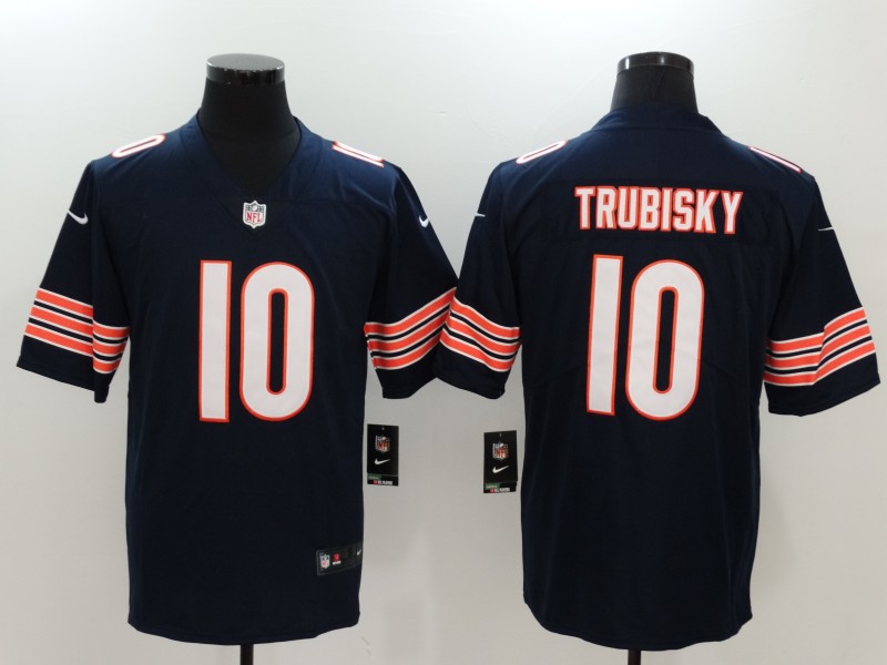 Men's Mitch Trubisky #10 Chicago Bears Season Jersey Blue